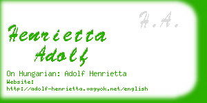henrietta adolf business card